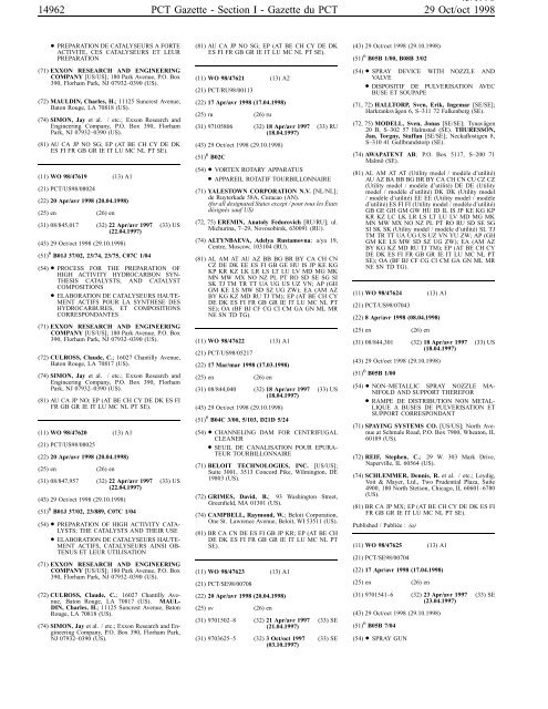 PCT/1998/43 - World Intellectual Property Organization