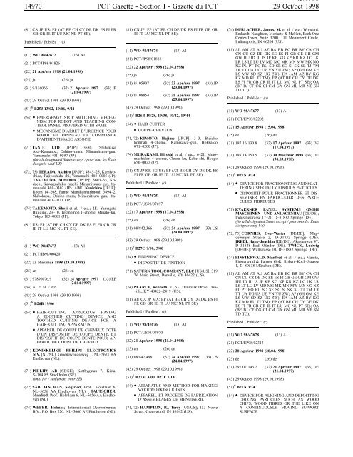 PCT/1998/43 - World Intellectual Property Organization