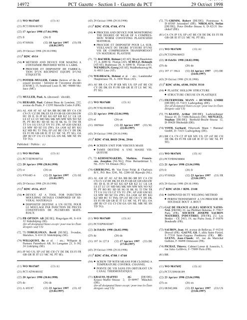 PCT/1998/43 - World Intellectual Property Organization