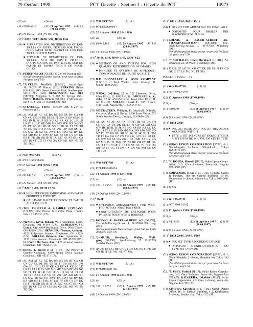 PCT/1998/43 - World Intellectual Property Organization