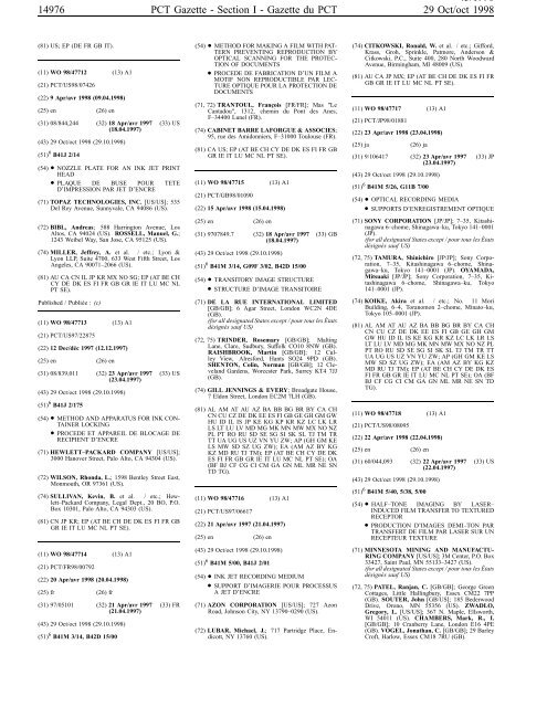 PCT/1998/43 - World Intellectual Property Organization