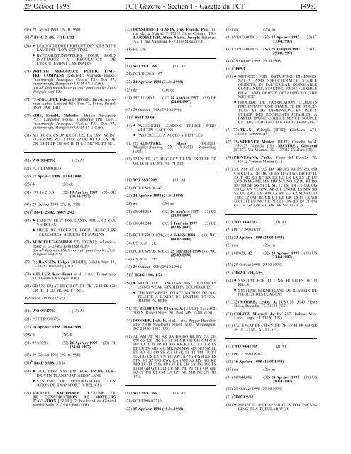 PCT/1998/43 - World Intellectual Property Organization