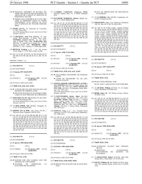 PCT/1998/43 - World Intellectual Property Organization