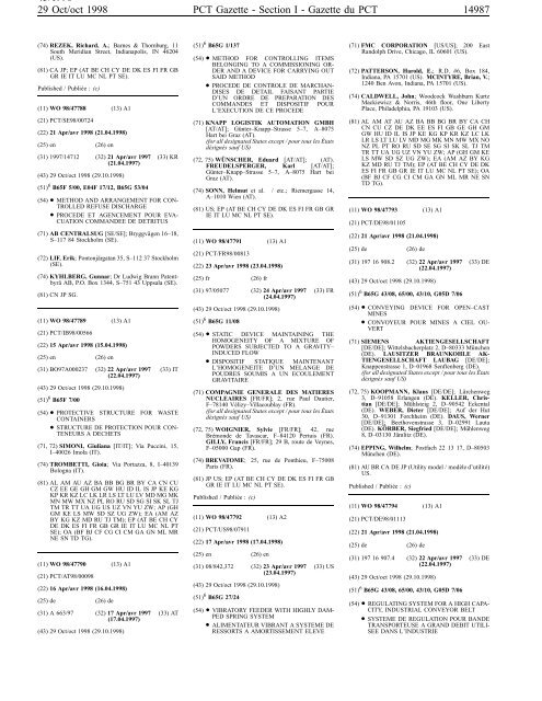 PCT/1998/43 - World Intellectual Property Organization