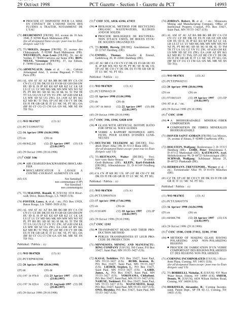 PCT/1998/43 - World Intellectual Property Organization