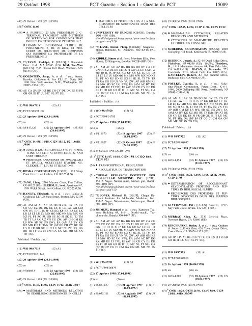 PCT/1998/43 - World Intellectual Property Organization