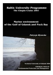 Marine Environment of the Gulf of Gdansk and Puck Bay