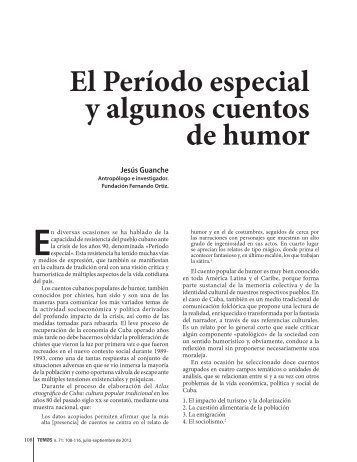 El PerÃ­odo especial y algunos cuentos de humor - Temas