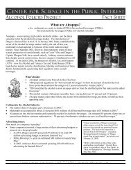 What are Alcopops? - Center for Science in the Public Interest