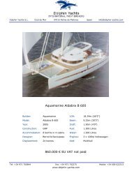 Aquamarine Aldabra B 600 860.000 â¬ EU VAT not ... - Dolphin Yachts