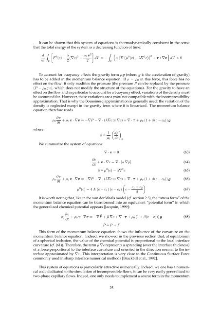 Diffuse interface models in fluid mechanics