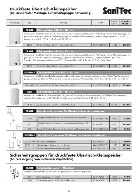 www.sanitec.de Preisliste 2008 - SaniTec Produkthandel GmbH