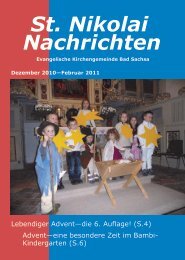 Gemeindebrief - Startseite | Kirchengemeinde St. Nikolai Bad Sachsa