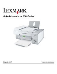 GuÃ­a del usuario de 6500 Series - Lexmark