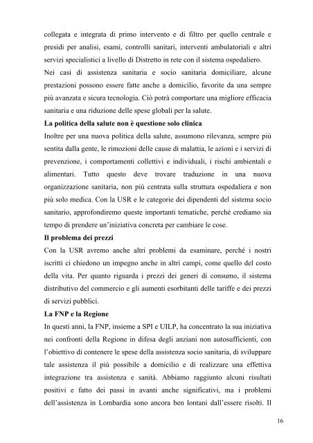 8° congresso Fnp Cisl Lombardia, la relazione di Attilio Rimoldi