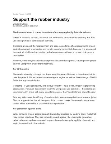 Support the rubber industry - PrimaNora Medical Centre