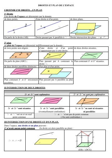 Cours gÃ©omÃ©trie dans l'espace