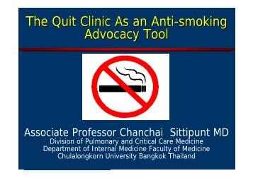 The Quit Clinic As an Anti-smoking Advocacy Tool - MAPTB