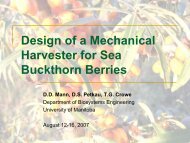 Design of a Mechanical Harvester for Sea Buckthorn Berries