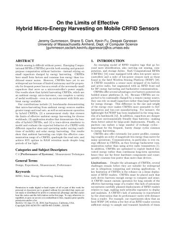 On the Limits of Effective Hybrid Micro-Energy Harvesting ... - CiteSeer