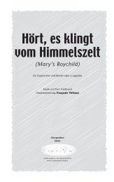 Hört, es klingt vom Himmelszelt - Arrangement Verlag