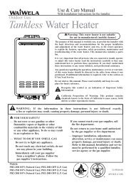 User Manual - Paloma Water Heaters