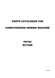 parts catalogue for computerized sewing machine pe700 ... - Oktiva