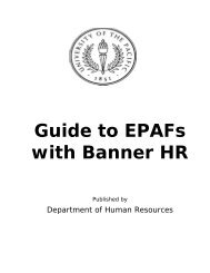 Guide to EPAFs with Banner HR - University of the Pacific