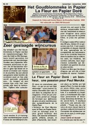 Magazine 33 - november - novembre 2009.pdf - Het goudblommeke ...