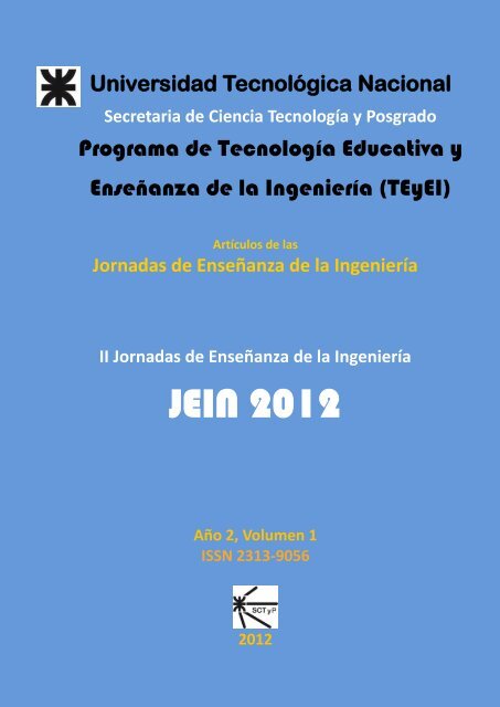 ArtÃ­culos JEIN 2012 Vol 1 - SICyT - Universidad TecnolÃ³gica Nacional