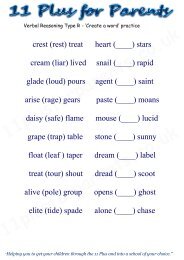 Verbal Reasoning Type R worksheet - Guide for the 11 Plus