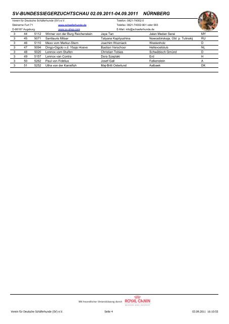 sv-bundessiegerzuchtschau 02.09.2011-04.09.2011 nürnberg