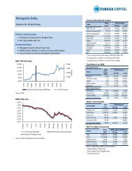 Mongolia Daily 2010 October 29 - Eurasia Capital