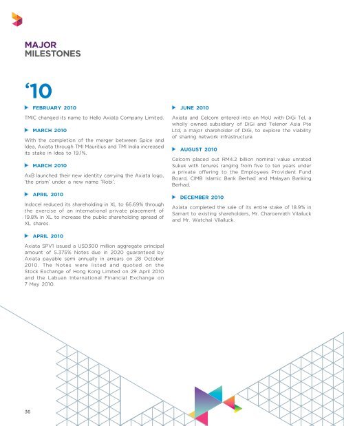 Annual Report 2012, PDF - Axiata Group Berhad - Investor Relations