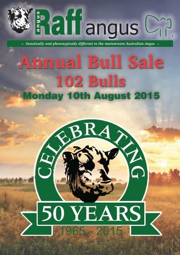 2015 Bull sale catalogue - Monday 10th August