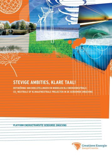 Rapport - Stevige ambities klare taal, definitiestudie - Agentschap NL