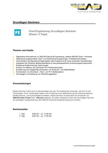 Grundlagen-Seminare Fluid Engineering Grundlagen ... - wscad