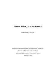 Martin Buber, Je et Tu, Partie I - iFAC - UniversitÃ© de Nantes