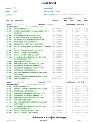 Route Sheet - Celebration High School