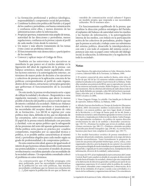 La regulaciÃ³n de la prensa en Cuba: referentes morales y ... - Temas