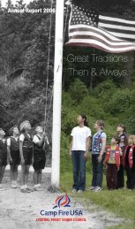 Great Traditions. Then & Always. - Camp Fire USA Central Puget ...