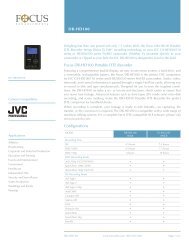 DR-HD100 Focus DR-HD100 Portable DTE Recorder Configurations