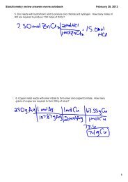 Stoichiometry review answers evens.notebook