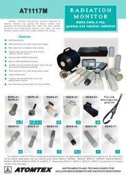 Alpha, beta, X-ray, gamma & neutron radiation monitor AT1117M