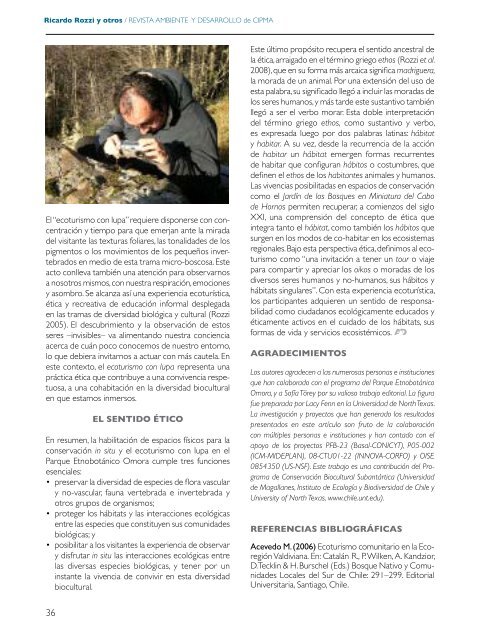 Ecoturismo con lupa - Instituto de Ecología y Biodiversidad - Chile