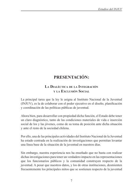 la participaciÃ³n polÃ­tica de los y las jÃ³venes - Inicio - Injuv