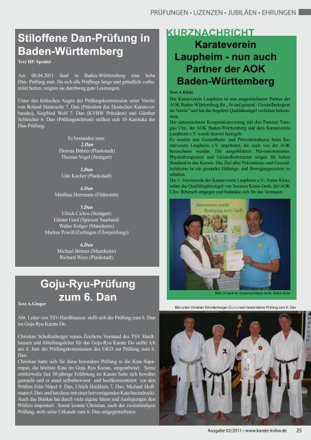 KVBW-Magazin 1102 - Bushido Oberkirch