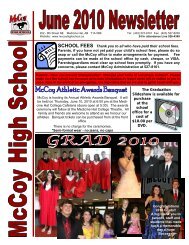 June 2010 - McCoy High School