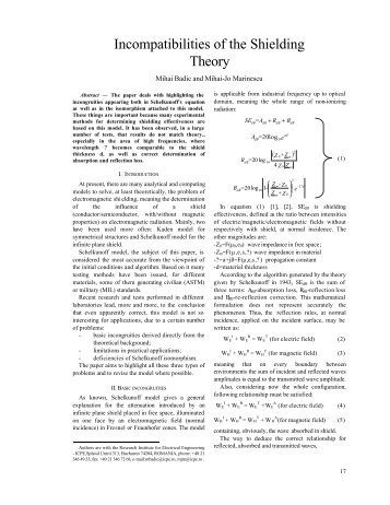 Incompatibilities of the Shielding Theory