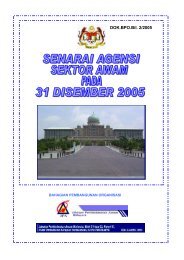 Senarai Agensi Pada 31 Disember 2005 tiada diluar saraan